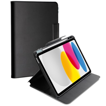 PREMIUM FOLIO Case für iPad 10.2 Zoll (8-9. Gen.), schwarz, inkl. Stifthalter, 1.5m Drop-Protection