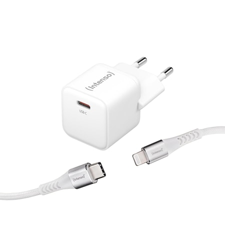 W30C 30W GaN Adapter + C315L Lightning Kabel, 1,5 m, Weiß