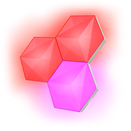 XT 903 VYBZ 3er-Set-Erweiterung für sechseckige RGB-Lichtpaneele, Weiß Studiobeleuchtung