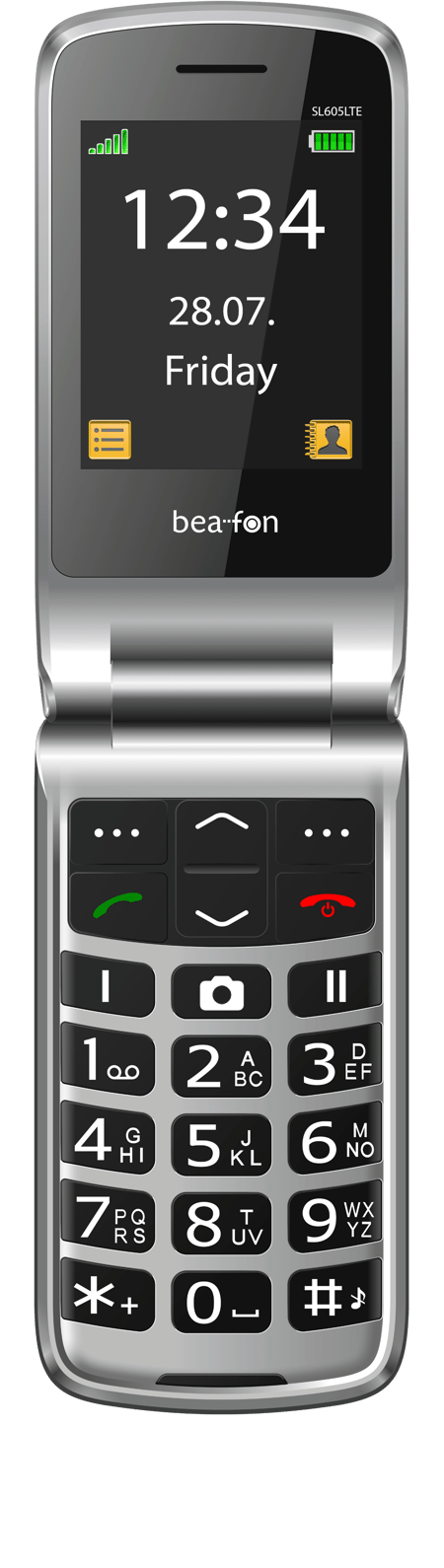 SL605 4G LTE Schwarz/Silber - Modell 2025 Handy