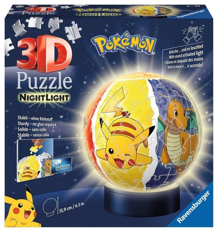 Puzzle Nachtlicht Pokémon -  3D/72Teile