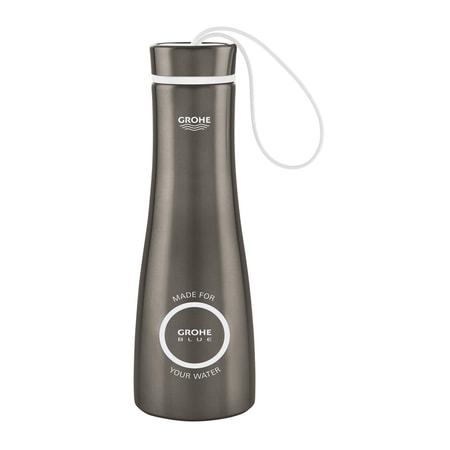 Blue Thermo Trinkflasche hard graphite gebürstet