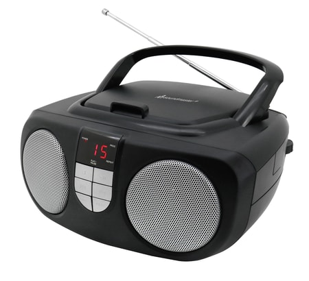 SCD1400SW Schwarz Radiorekorder mit CD-Spieler