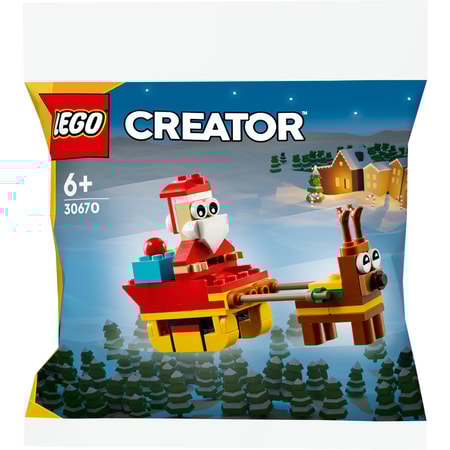 Weihnachtsmann auf Schlittenfahrt Lego-Set