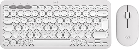 Pebble 2 Combo Maus-Tastatur-Set, Weiß
