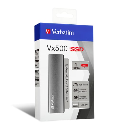 Vx500, 1 TB, USB 3.1 Gen2, Silber