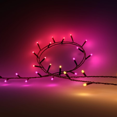 Festavia Lichterkette, 20 m, Schwarz