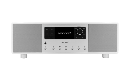 DAB+ Radio PRIMUS weiß (hochglänzend) silber