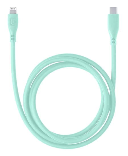 Soft Data Cable USB Typ-C/ Lightning 1,2m Green (60299)