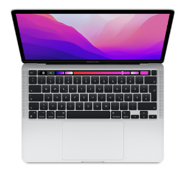 MacBook Pro 13" CTO silber, 2022, Apple M2 8C10G, 16GB, 512GB SSD
