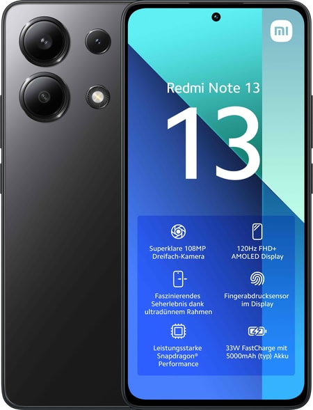 Redmi Note 13 4G 6GB + 128GB Midnight Black Smartphone