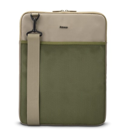Laptop-Sleeve "To Go" zum Umhängen Beige-Grün