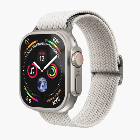 Watch Strap - Woven Loop - Armband für Apple Watch 44 / 45 / 46 / 49 mm, Cream Armband