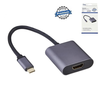 USB-Adapter, USB-C auf HDMI-Buchse, 4K2K bei 60 Hz, HDR, HDCP, Grau