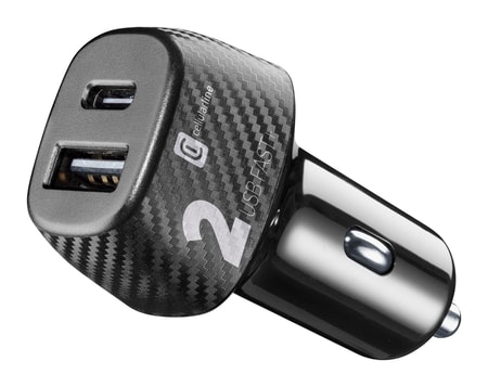 USB Car Charger Multipower 2 Fast+ 32W Black (60780) Autoladegerät