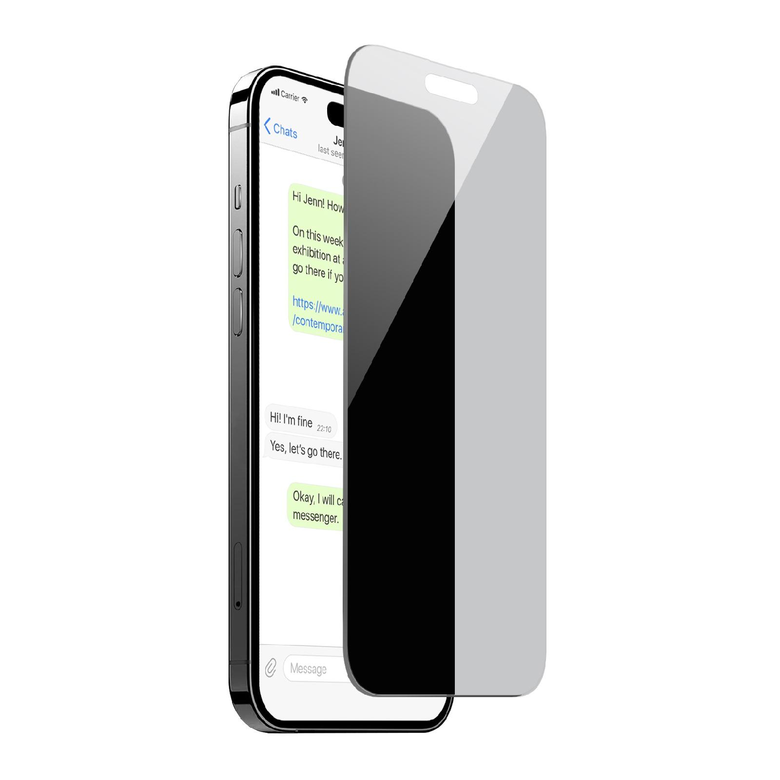 Tempered Privacy Glass for iPhone 15 Plus Schutzfolie