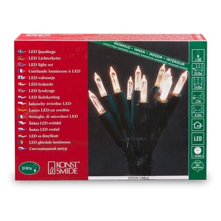 LED Minikette 100er warm weiß