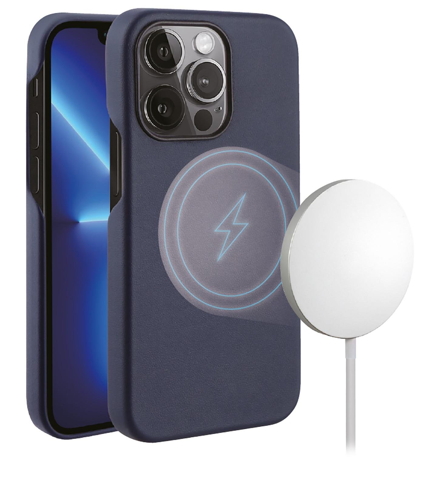 Magnetic Wireless Charging Support für iPhone 13 Pro blau (62887)