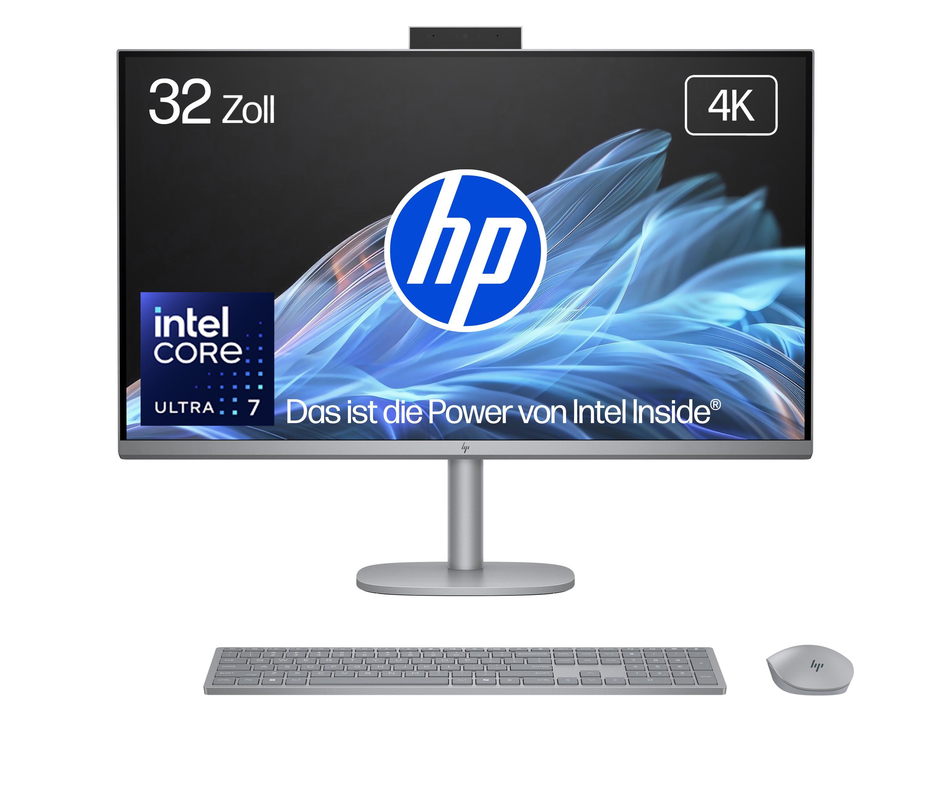 OmniStudio X 32-c0670ng, Silber, 32 Zoll, 4K, IPS, Intel Core Ultra 7 155H, 32 GB, 1 TB SSD