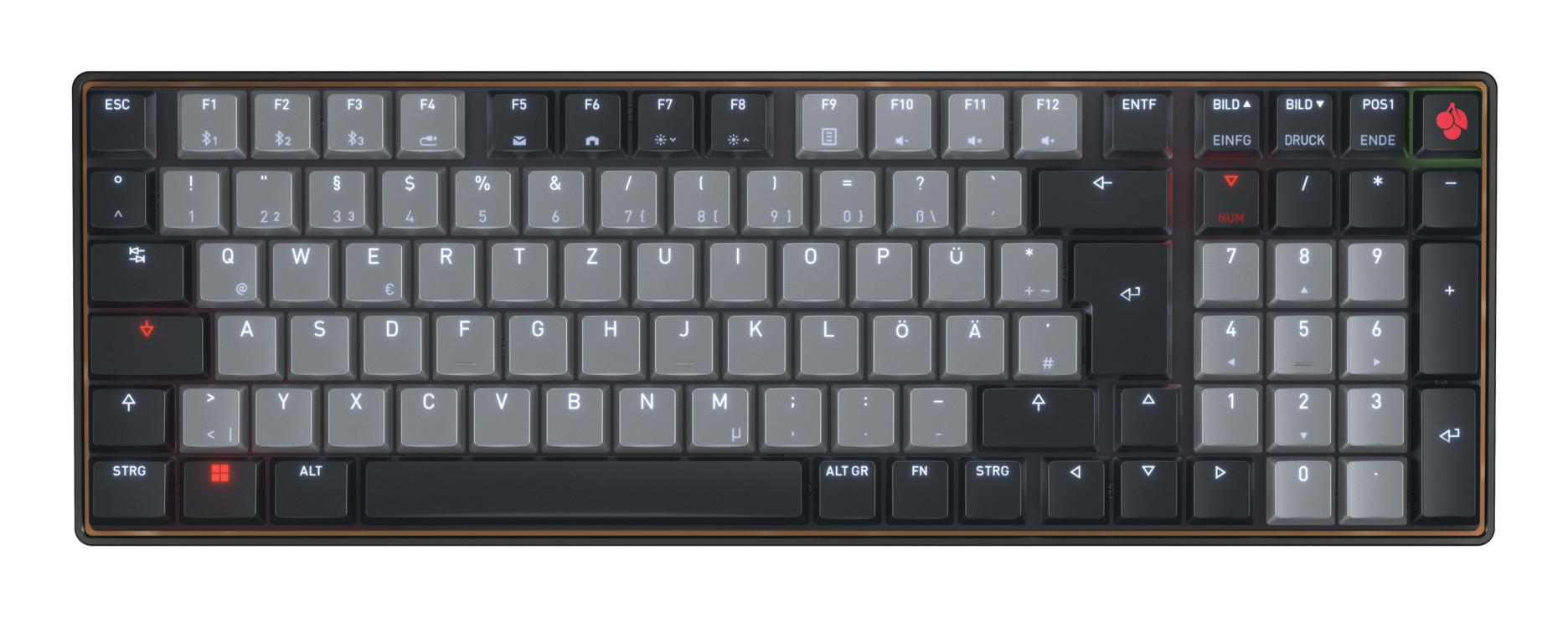 KW 550 MX LP Gaming-Tastatur, Schwarz