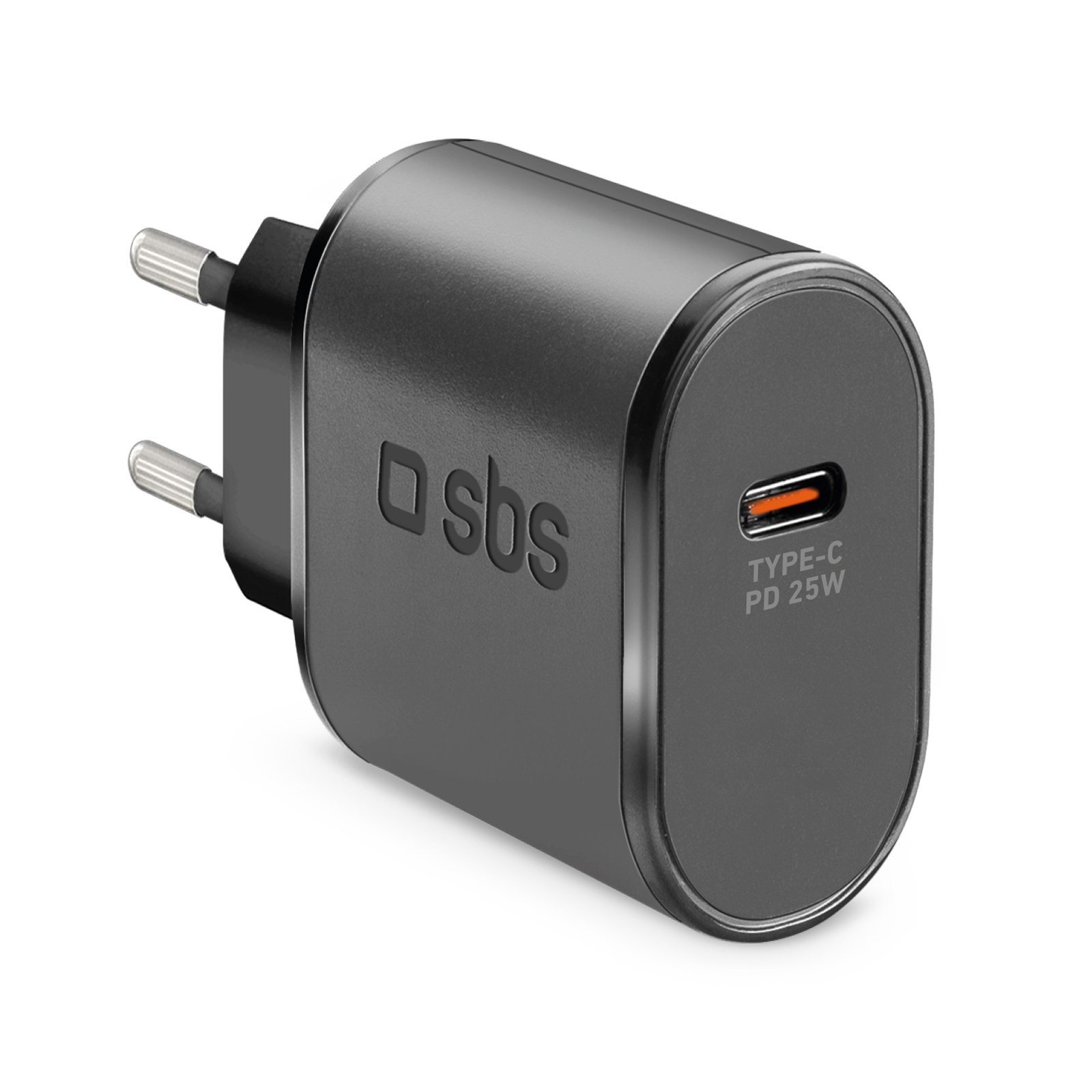 Power-Delivery-25-W-Ladegerät, USB-C, Schwarz