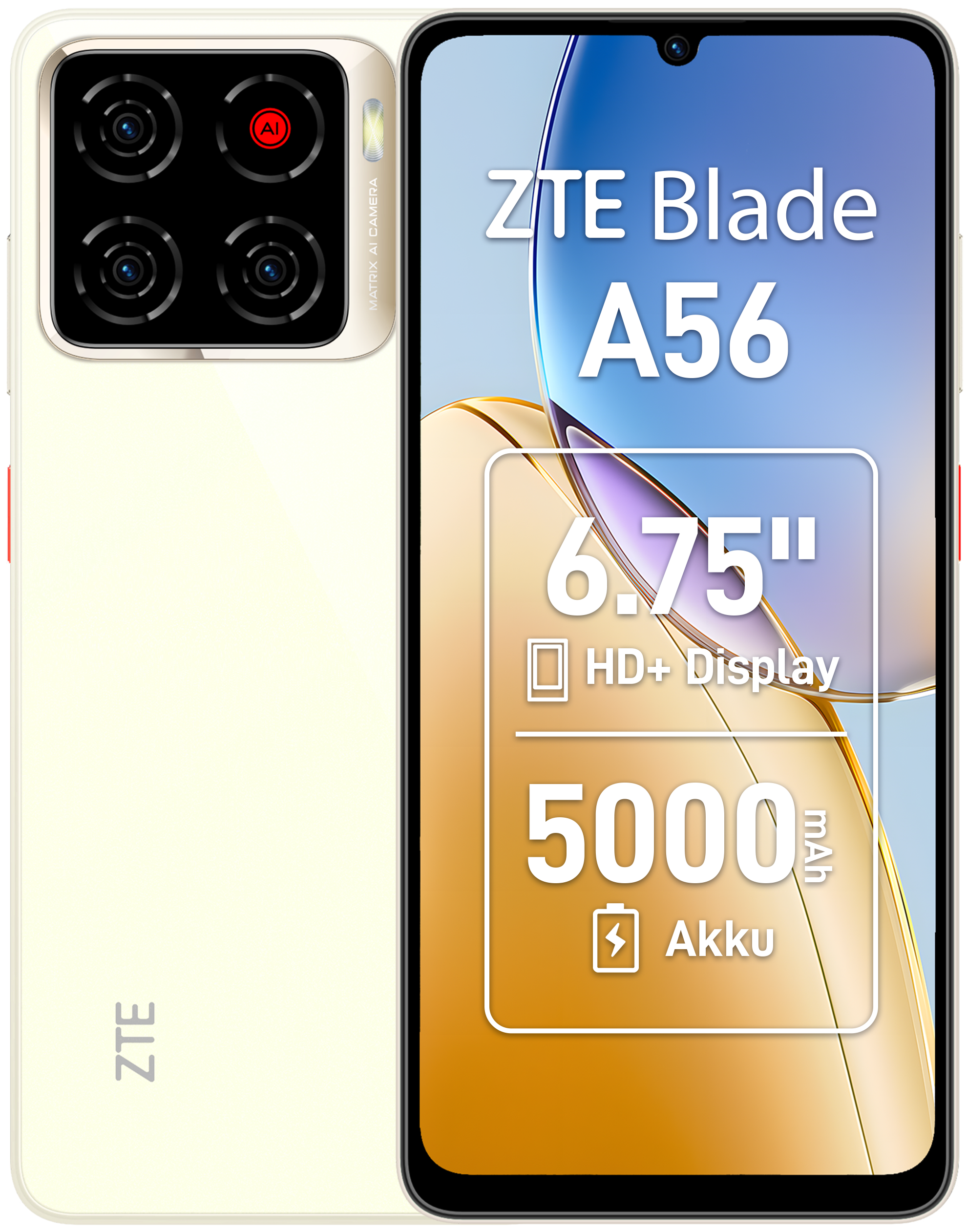 Blade A56 4GB + 64GB Floating Gold Smartphone