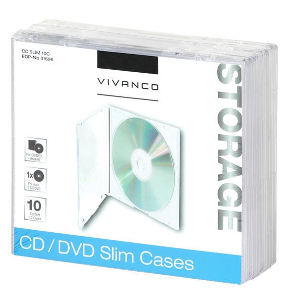 CD/DVD Slim Case, 10er Pack (31696)