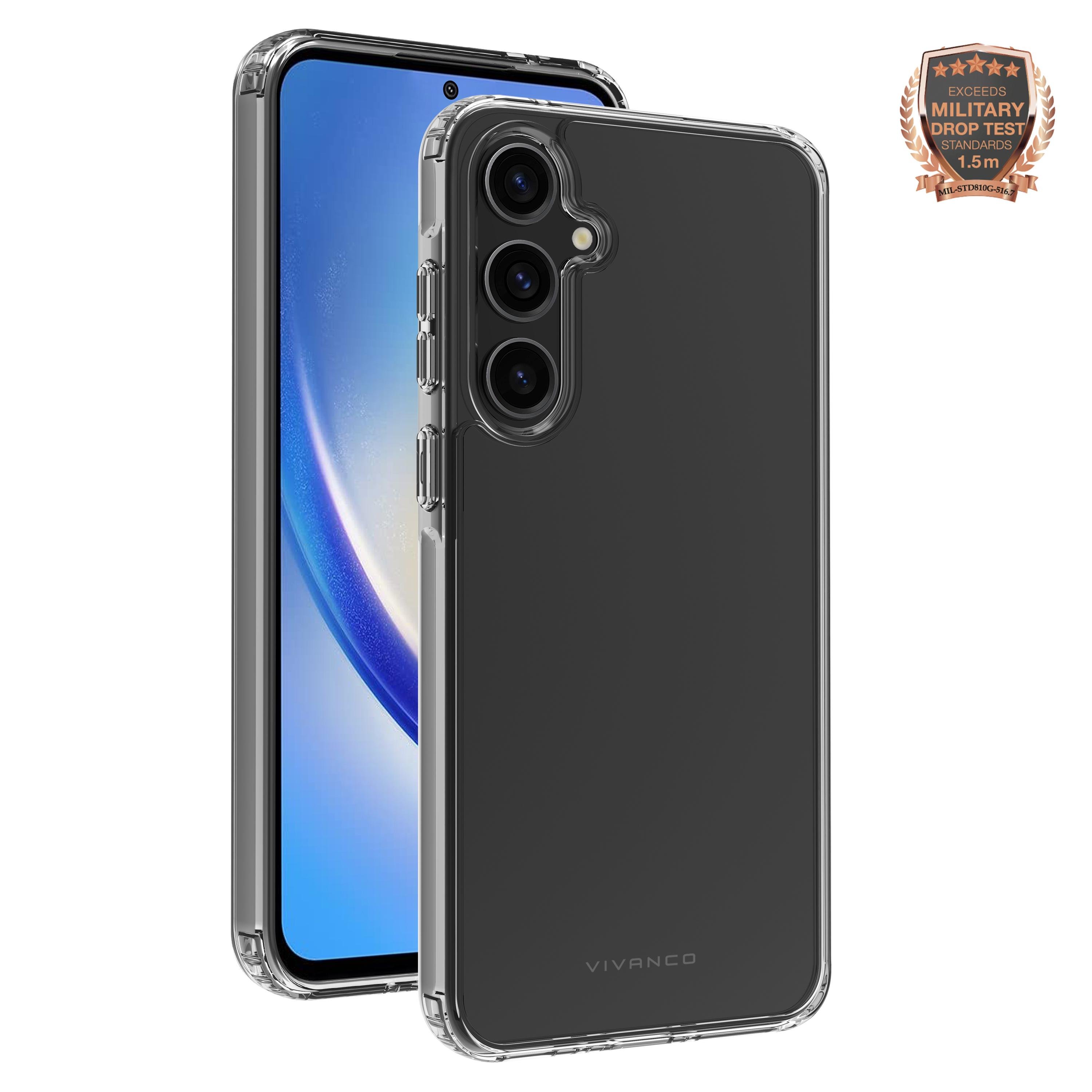 Safe and Steady, Anti Shock Cover für Galaxy A35 5G, 1.5m Drop-Protection Transparent (64103)