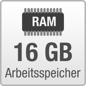 16 GB Arbeitsspeicher