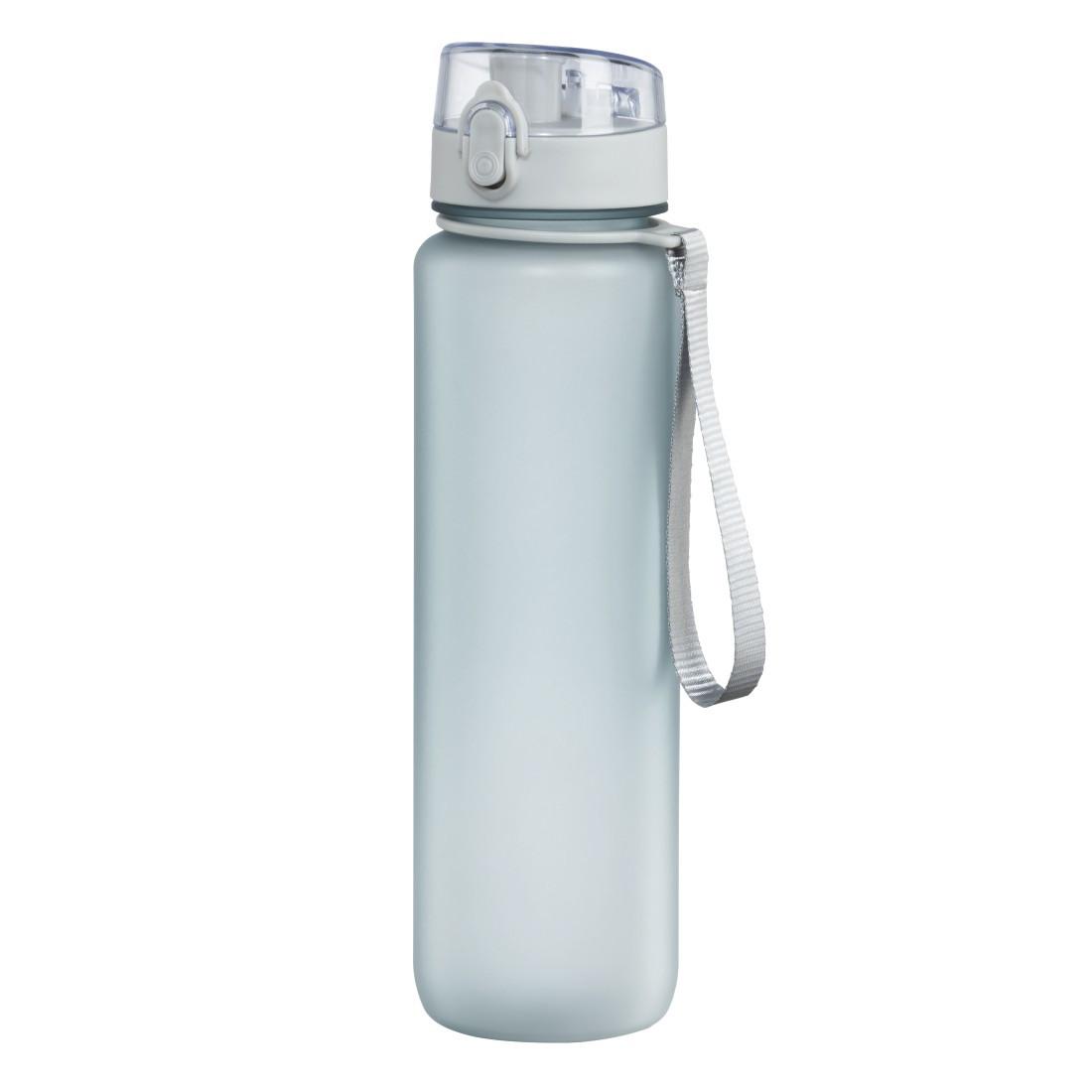 Sport-Trinkflasche, 1 l, auslaufsicher, Schlaufe, Einhandverschluss, Blau (00181591)