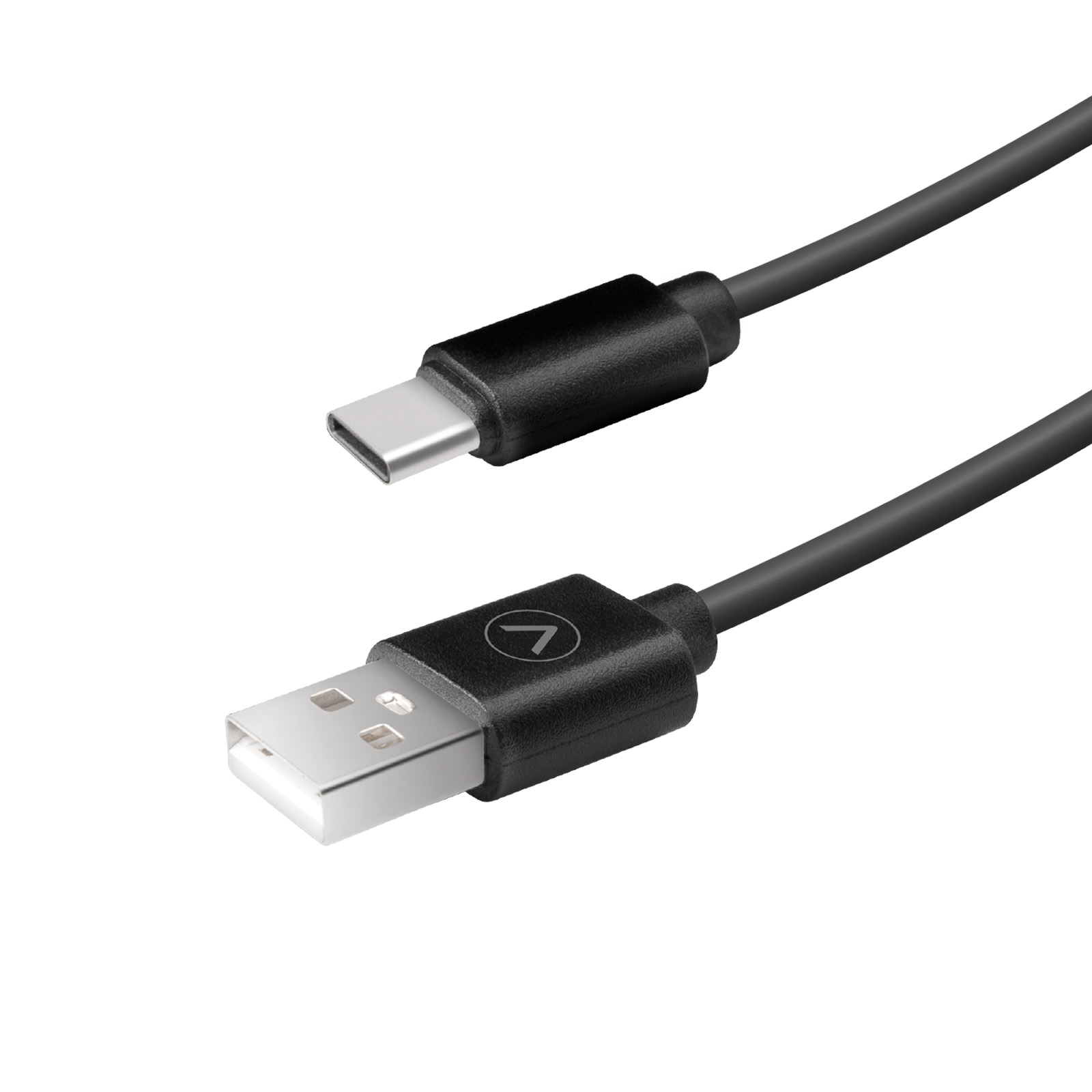 USB-A/USB-C-Kabel, 1 m, schwarz