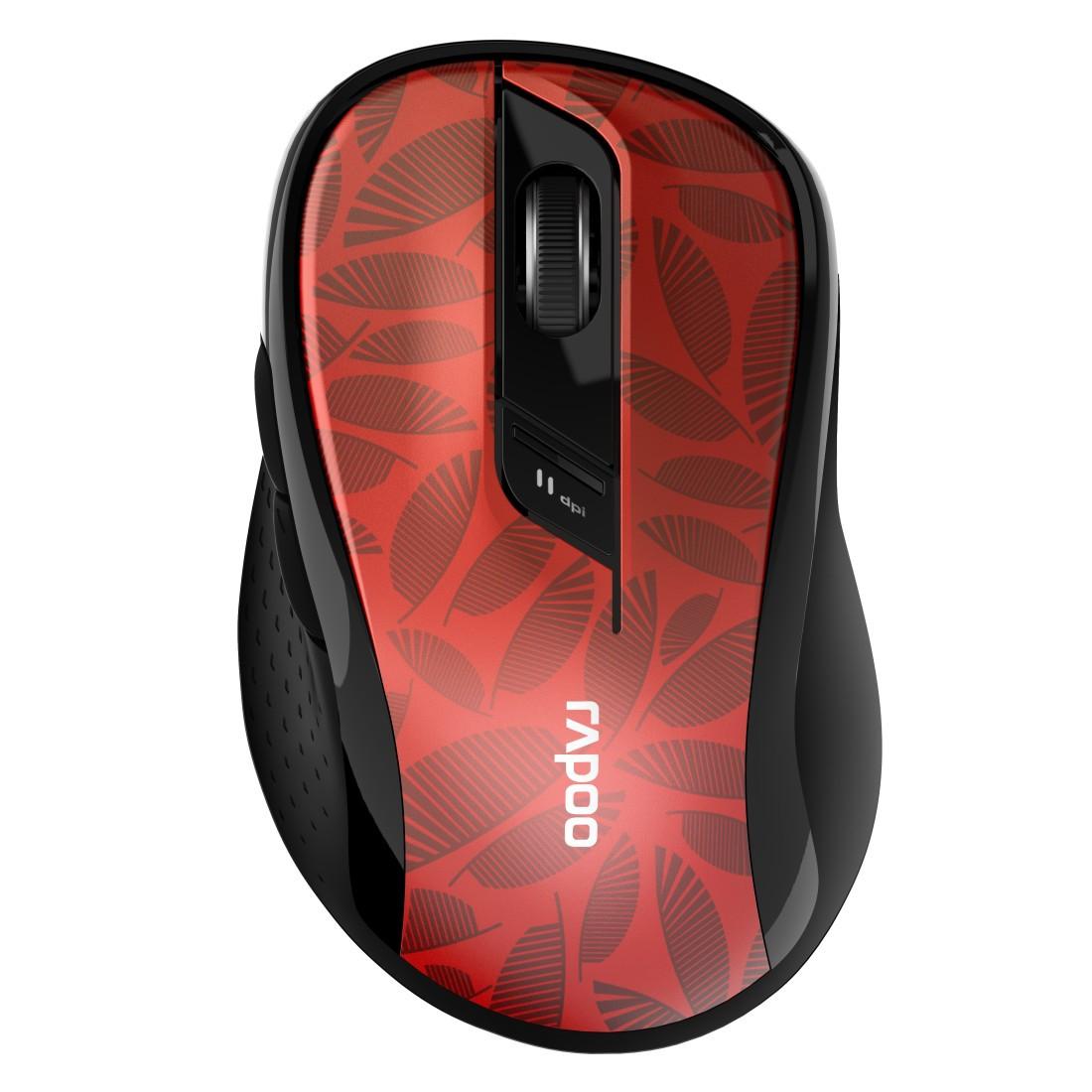 Kabellose lautlose Multi-Mode-Maus "M500", Dunkelrot (00184543)