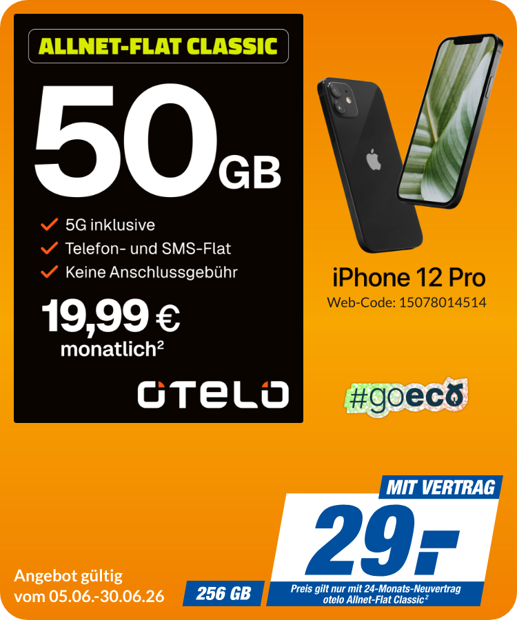 iPhone 12 Pro mit Allnet Flat Classic für 29€!