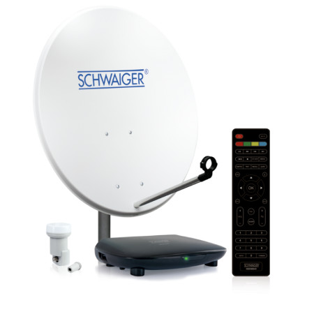 Satellitenanlage (72 cm + Single LNB + Receiver), SAT8140HD