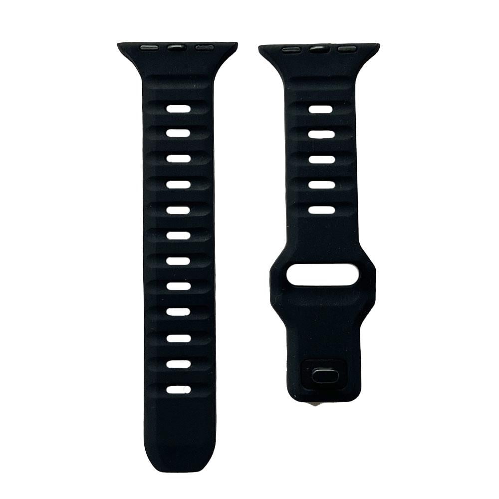 Armband für Apple Watch Ultra 49mm/ Watch 45/44mm (Series 4 - 10)/ 42mm (Series 1 - 3) Sport Black