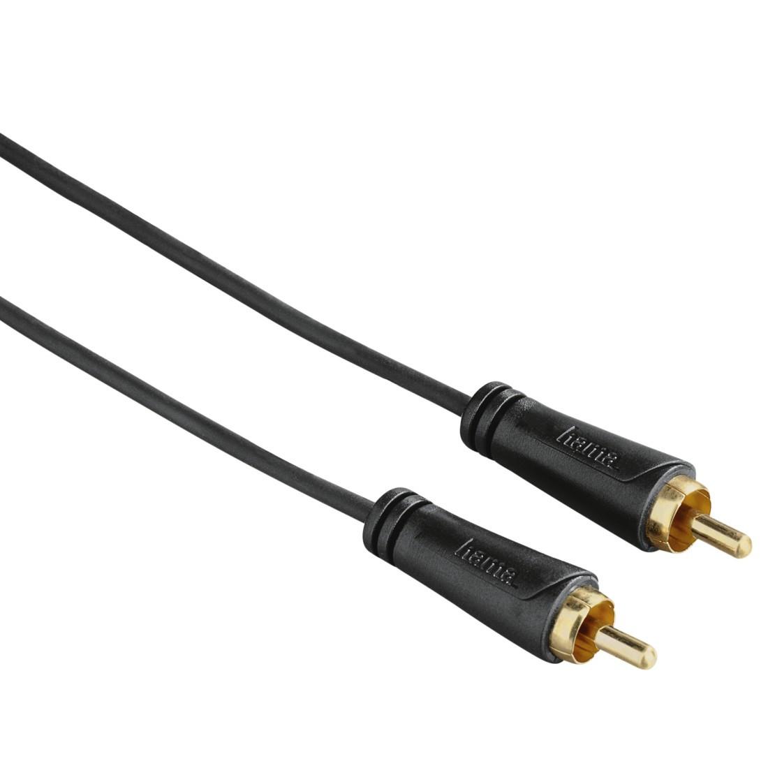 Audio-Kabel, Cinch-Stecker - Cinch-Stecker, Digital, vergoldet, 1,5 m (00179273)