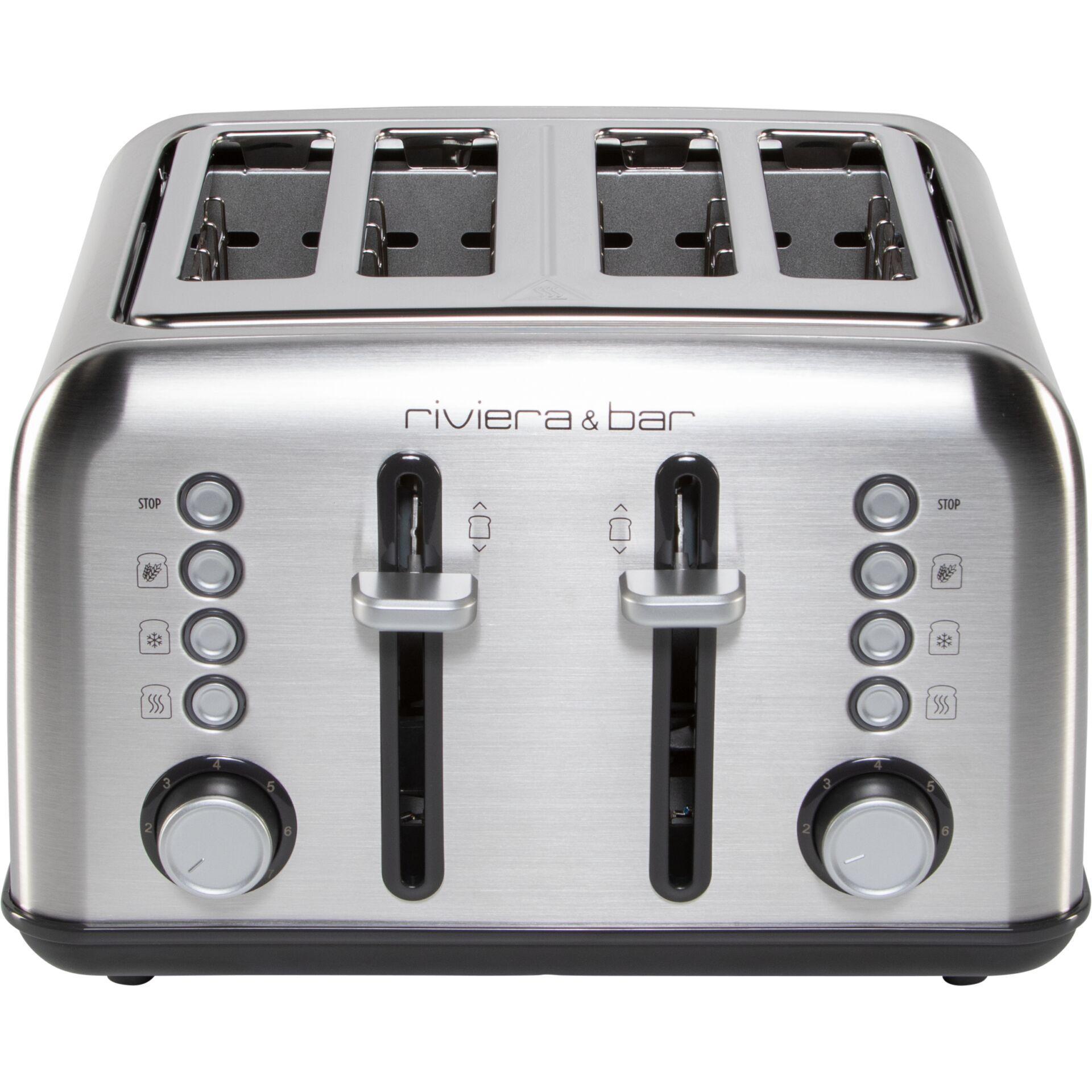 Stainless Steel 4 short slots Toaster