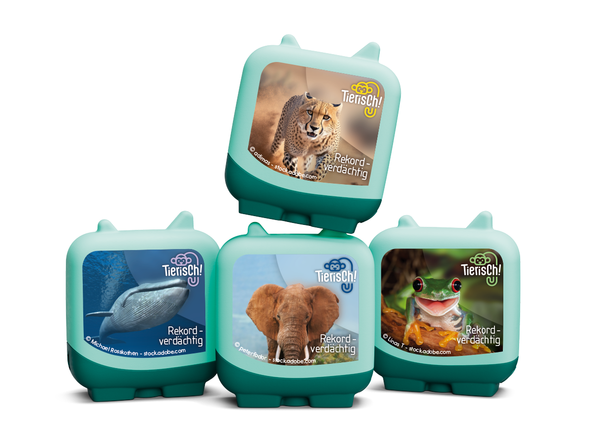 Clever Tonies Tierisch! Rekordverdächtig – bestehend aus 4 Clever Tonies