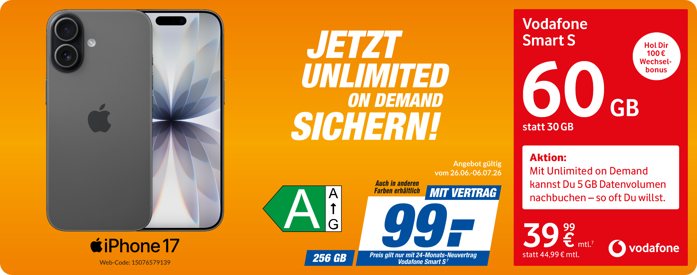 iPhone 17 mit Smart S für 99€!
