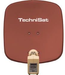 DigiDish 45 ziegelrot Satellitenschüssel 45 cm mit Twin LNB
