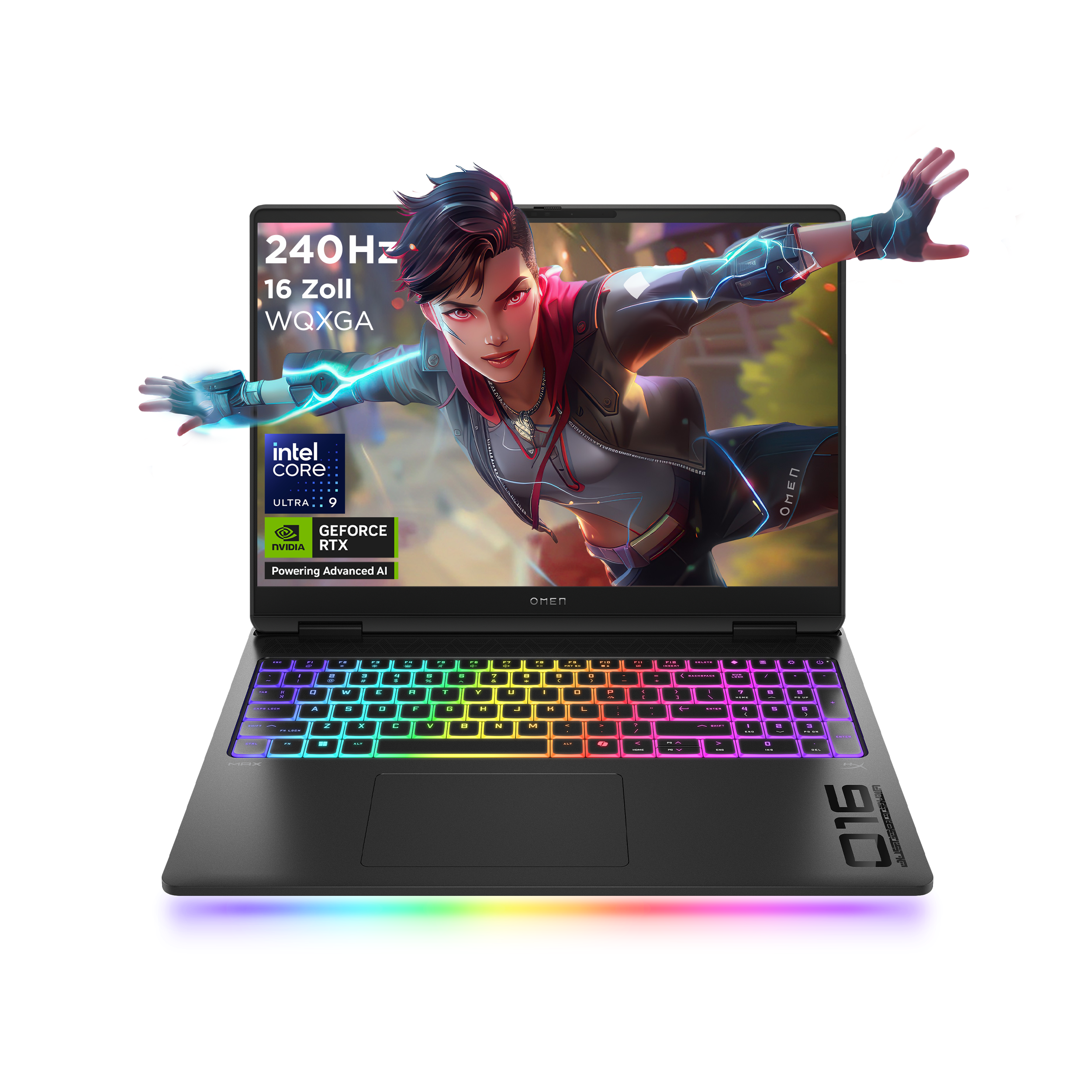 OMEN 16-ah0693ng, Schwarz, 16 Zoll, 2.5K, IPS, Intel Core Ultra 9 275HX, 32GB, 1TB M.2 SSD, RTX 5080