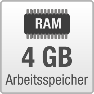 4 GB Arbeitsspeicher