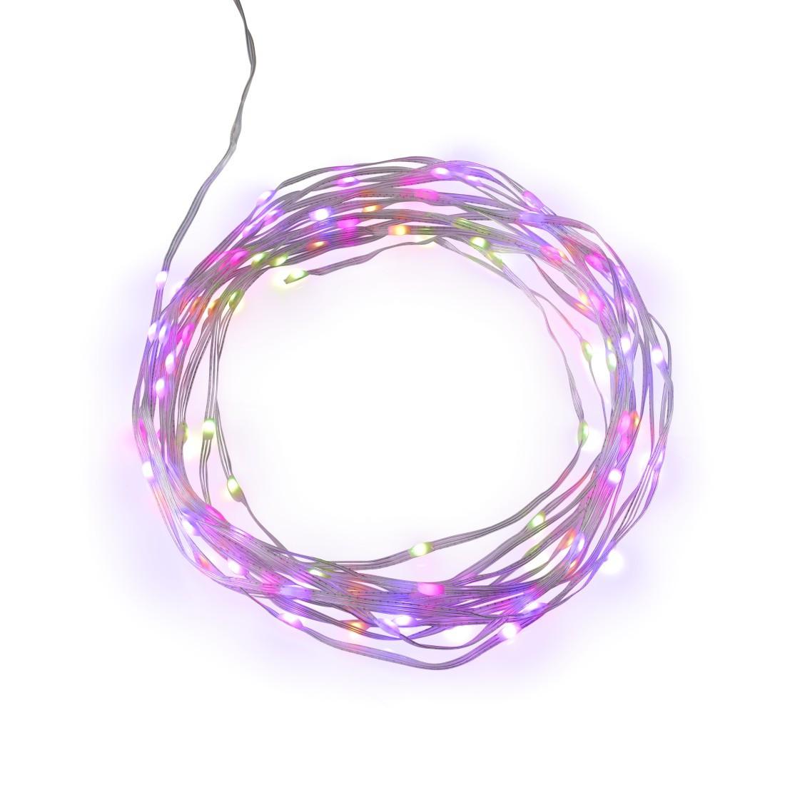 Smarte LED-Lichterkette, WLAN, Farbwechsel, dimmbar, außen, IP44, 10m, Bunt (00176660)
