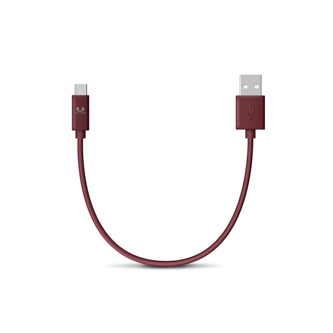 USB-C - A Kabel "Fabriq", 0,2 m, Ruby Red (00191127)