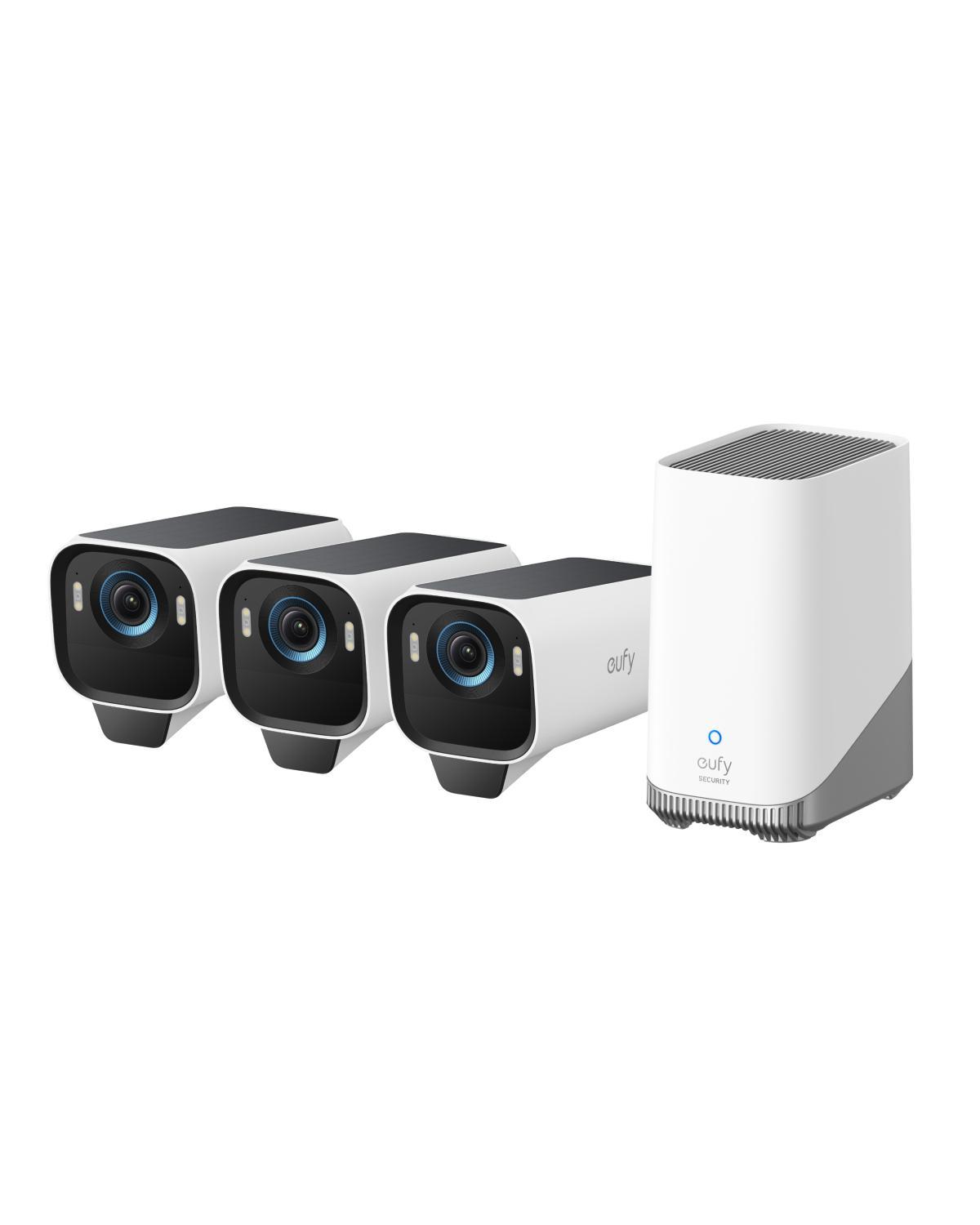 eufyCam S3 Pro 3 Kameras + Basisstation Außenkamera