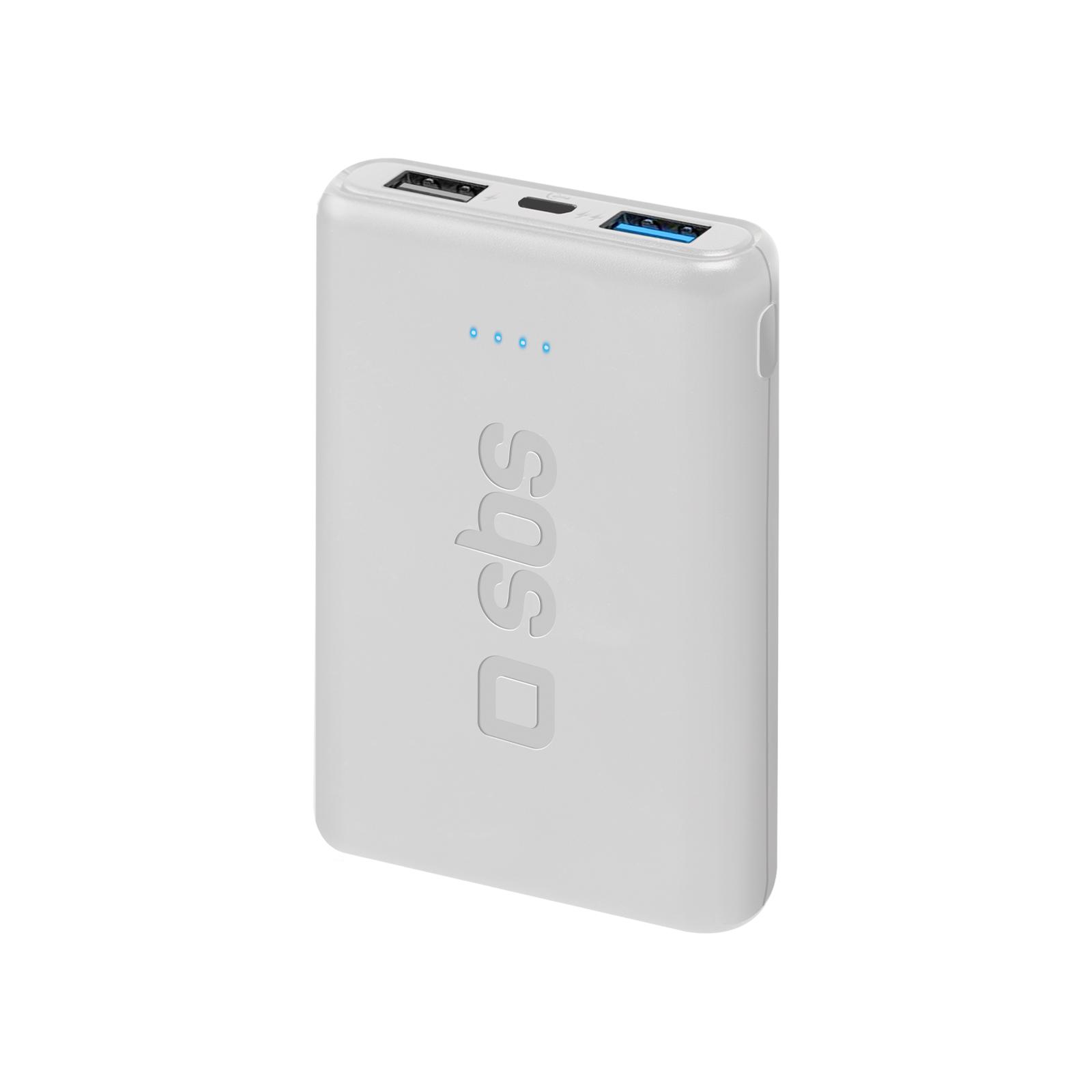 Pocket Power Bank 5000 mAh, Weiß