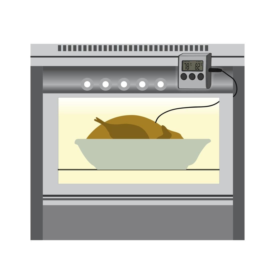 Digitales Bratenthermometer mit Timer, Kabelsensor (00111381)