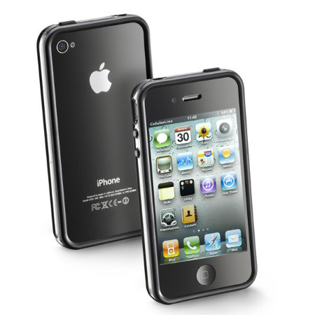 31094 Bumper + Schutzfolie für Apple iPhone 4/4S schwarz