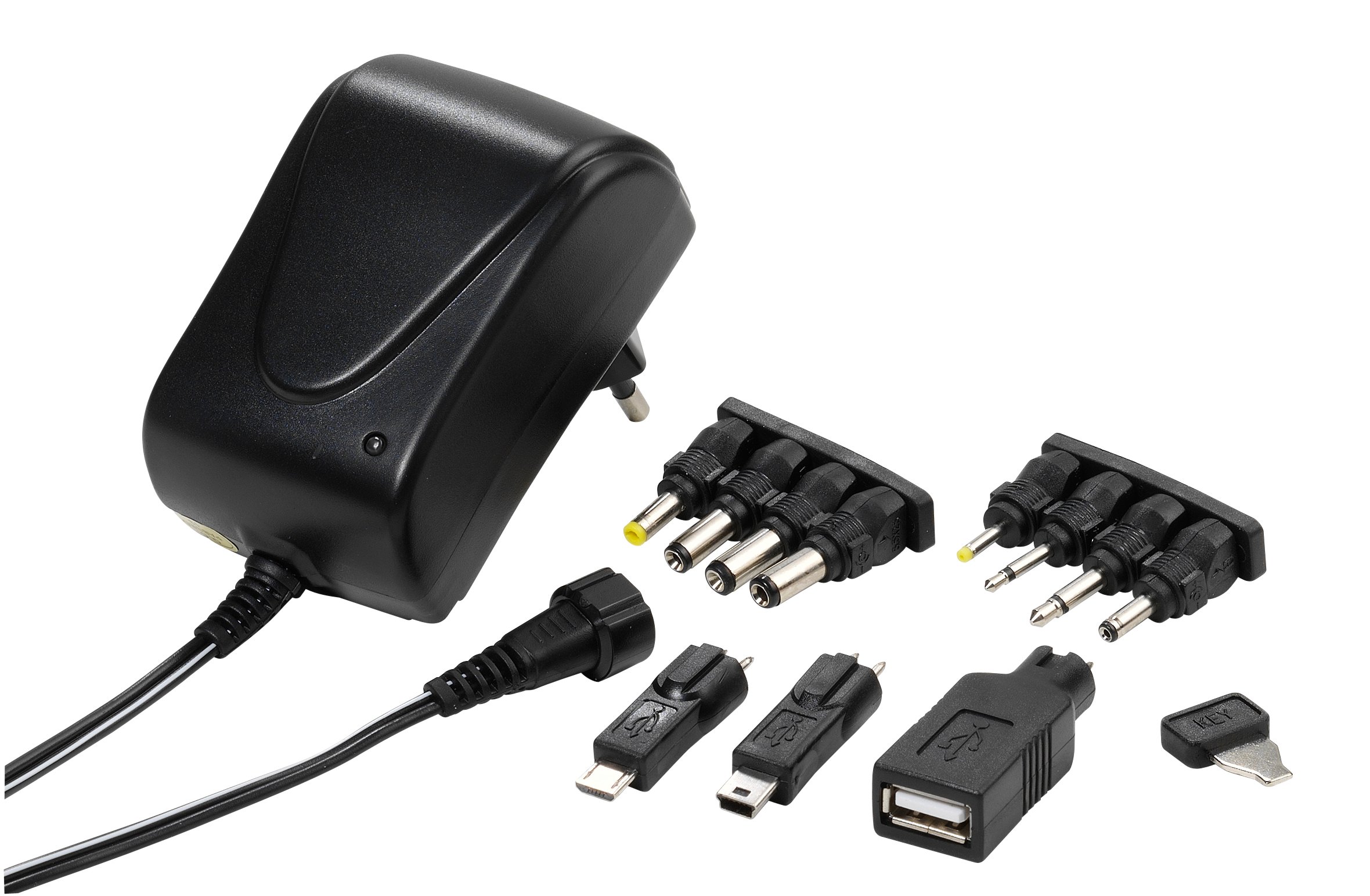 Netzteil für Elektronikgeräte, 3-12V, 2.100mA max. (42171)
