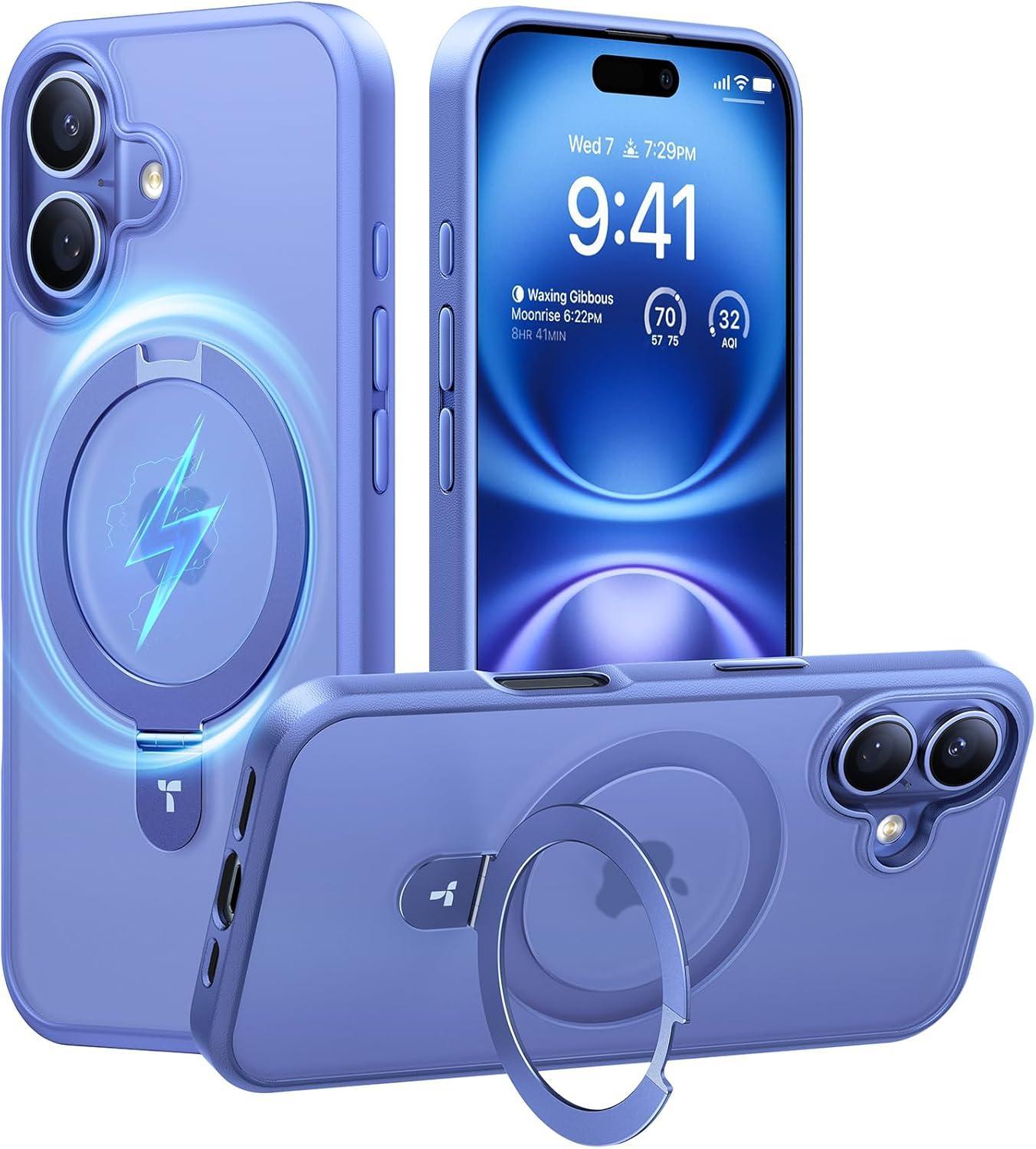 Ostand Series für iPhone 16 Plus Blue Handyhülle